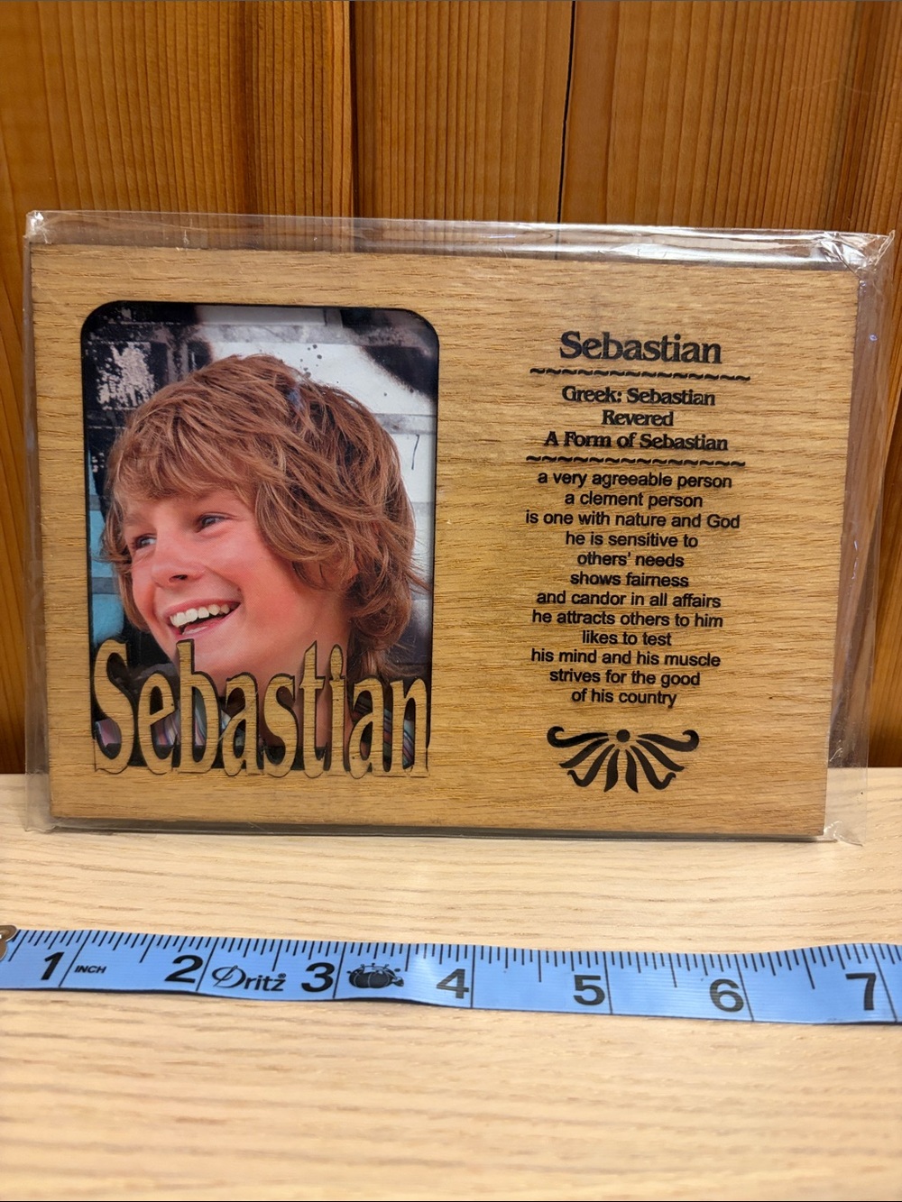 Personalized Wood Name Plaque - Sebastian
